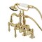 Kingston Brass CC6013T2 Clawfoot Tub Faucet with Hand Shower, Polished Brass CC6013T2 - alternate 1